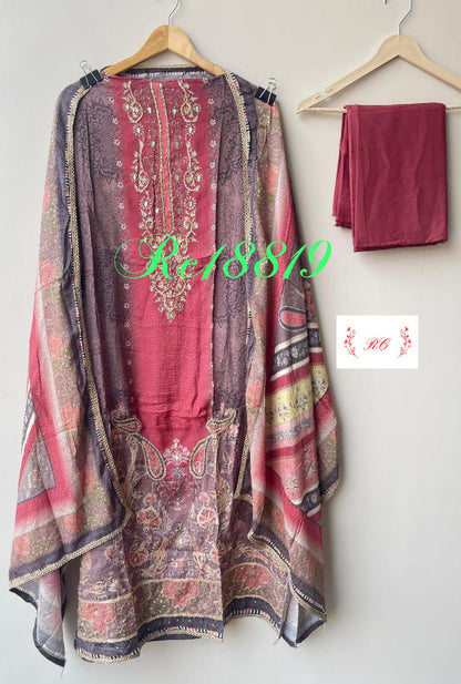 Muslin Printed Unstitched Ladies Suit RC18819 – view 8