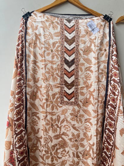 Gajji silk printed unstitched ladies suit Rc19229