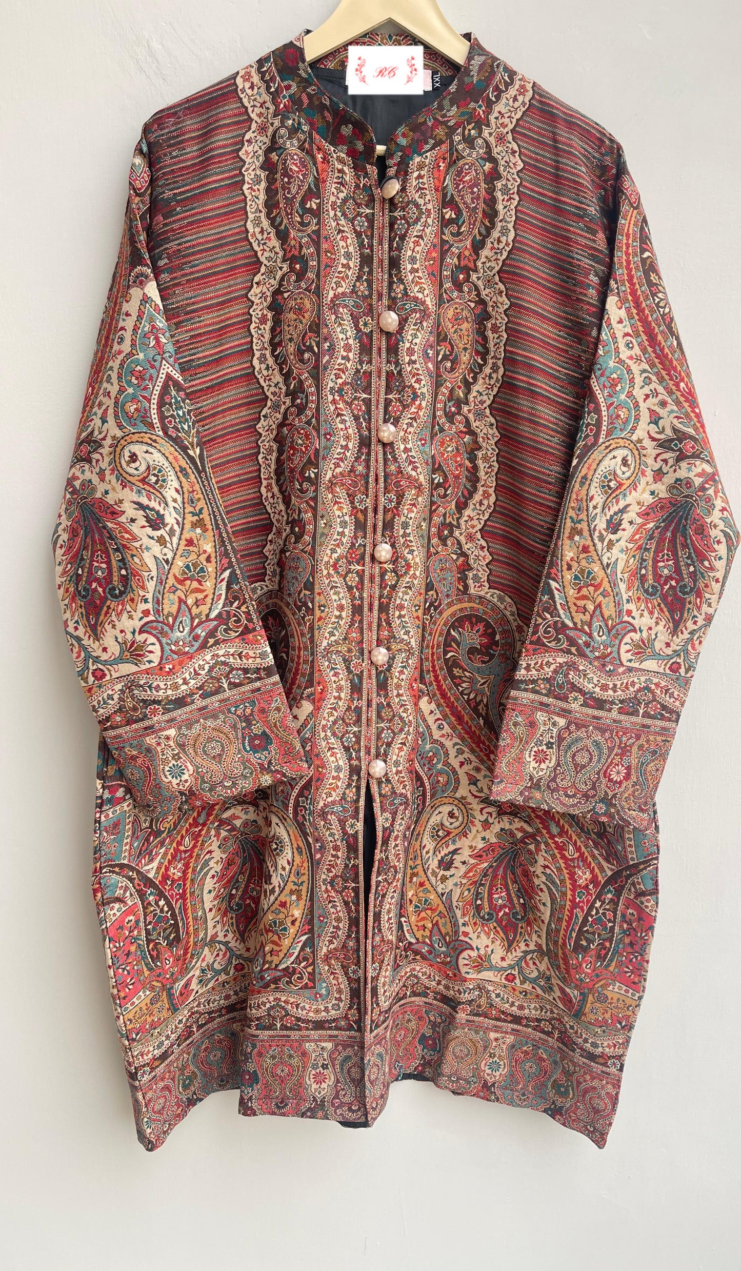 Jacquard woven stitched winter wear jacket  Rc17992