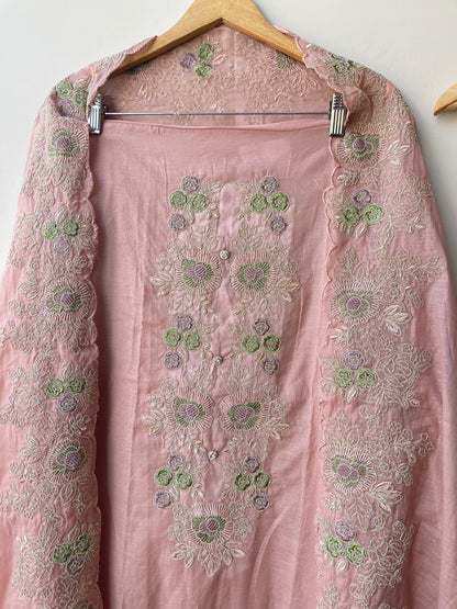 Mul chanderi unstitched ladies suit Rc18762