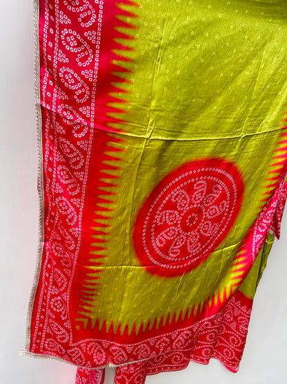 Gajji silk printed unstitched ladies suit Rc19236 (b)