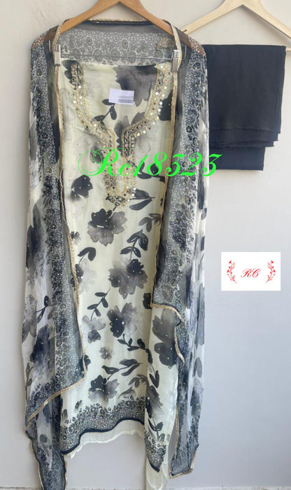 Glass Organza Unstitched Ladies Suit RC-18323 – view 5