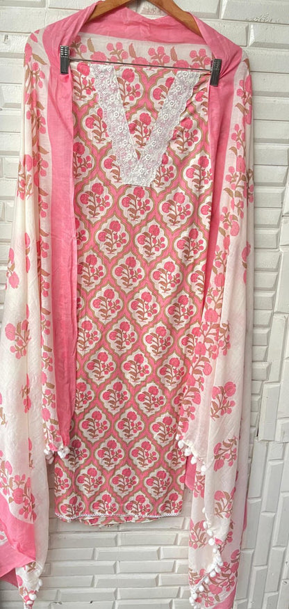 Cotton Printed Unstitched Ladies Suit Rc17398(a)