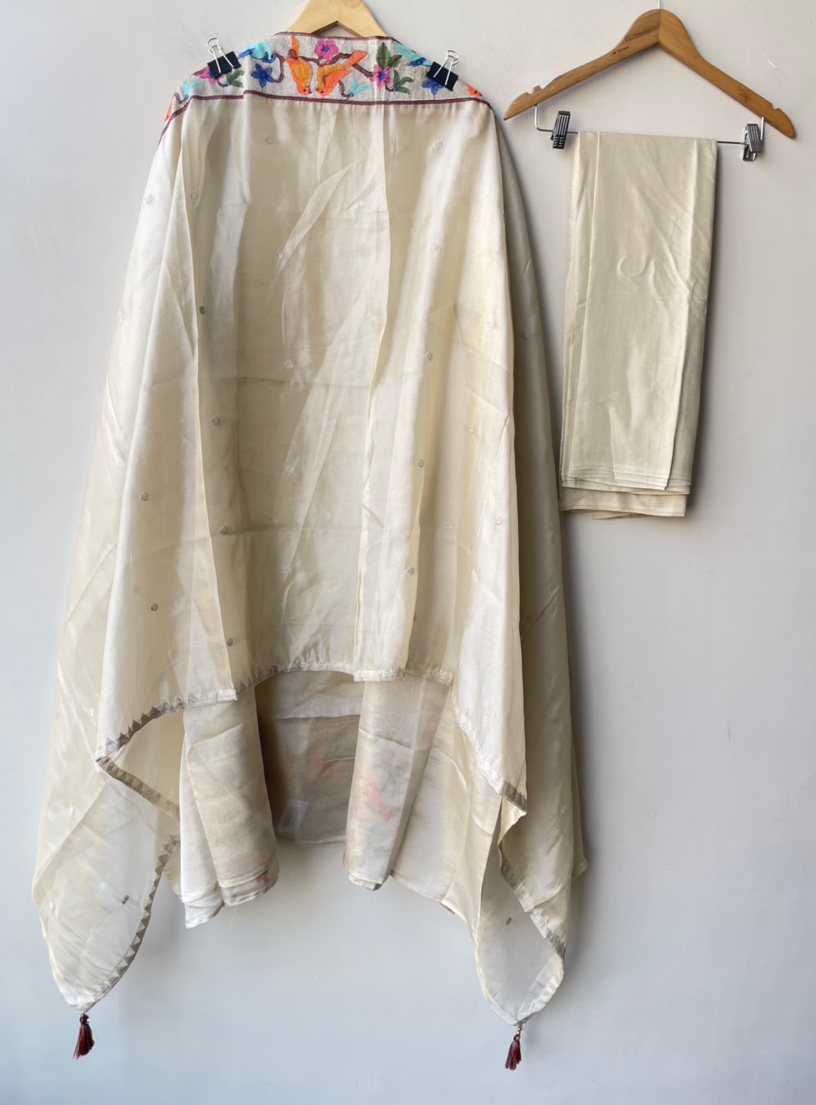 Shimmer Organza Tuile Embroidered Unstitched Suit Set