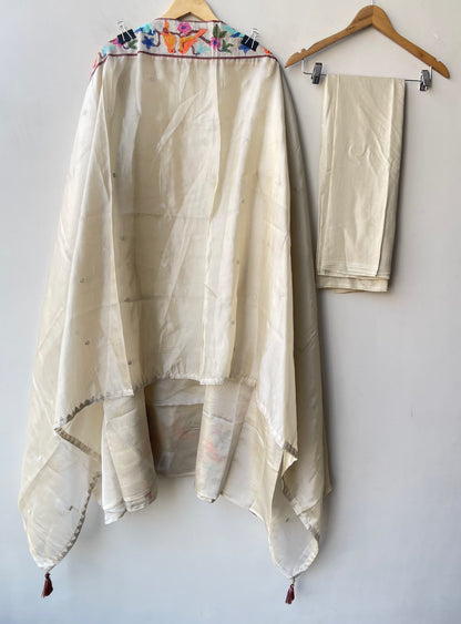 Shimmer Organza Tuile Embroidered Unstitched Suit Set