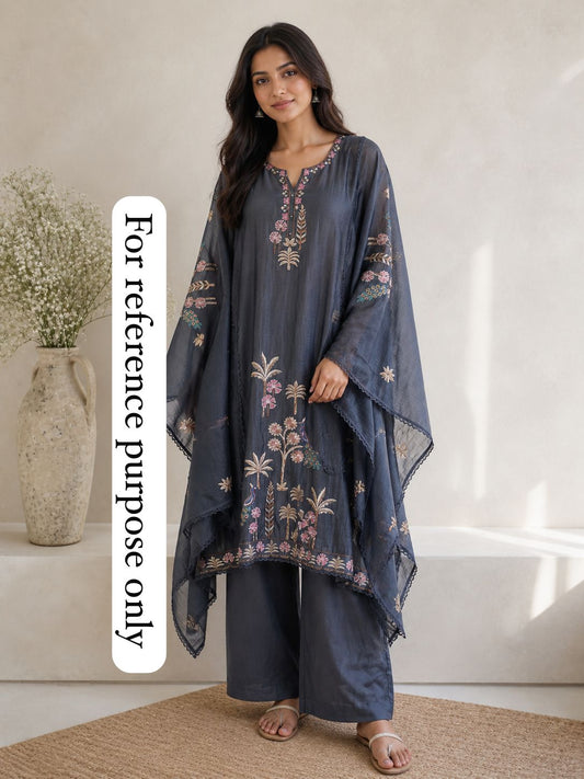 Fine mul chanderi unstitched ladies suit Rc18799
