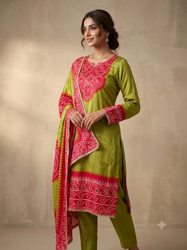 Gajji silk printed unstitched ladies suit Rc19236 (b)