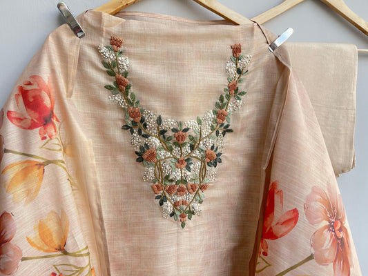 Self shimmer silk unstitched ladies suit Rc17925 (b)