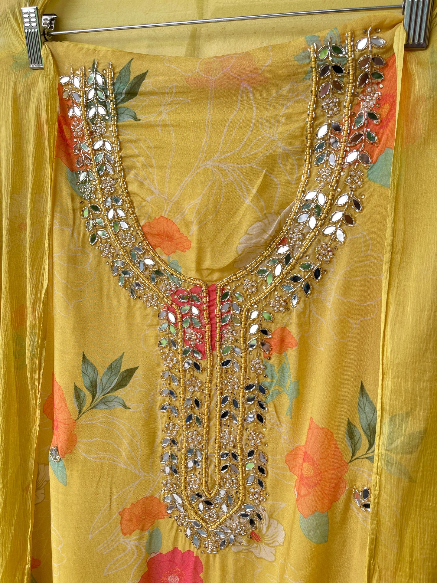 Organza unstitched ladies suit Rc17482