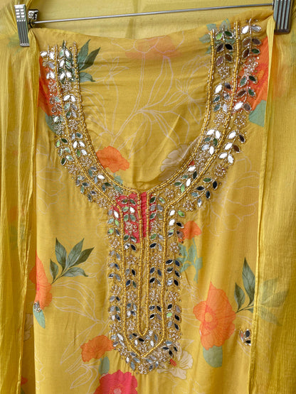 Organza unstitched ladies suit Rc17482