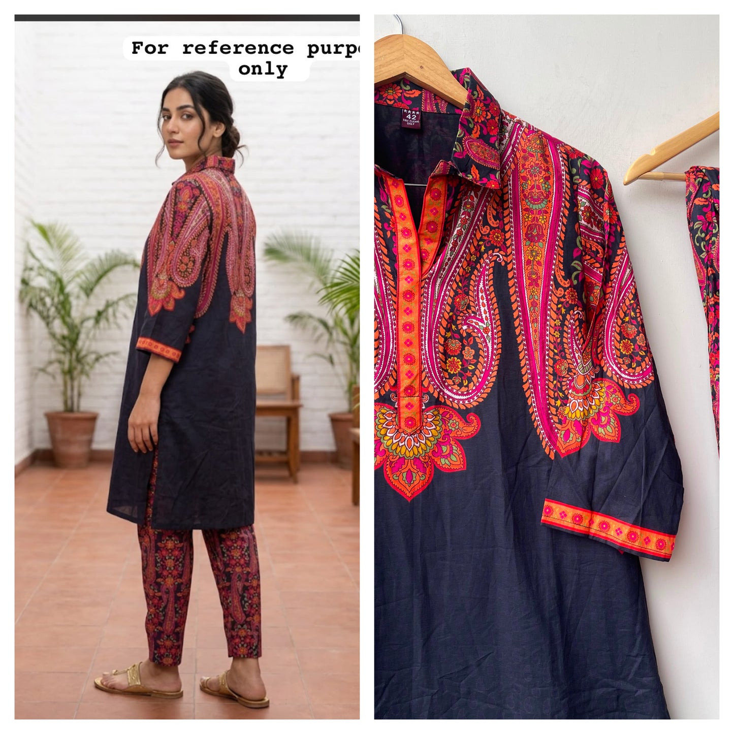 Cotton printed stitched ladies coord set Rc19087