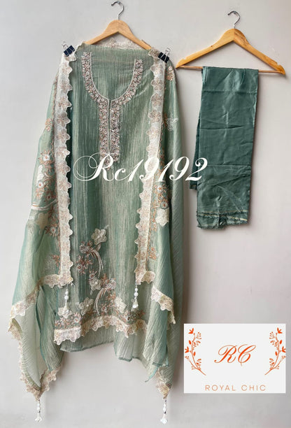 Pure Shimmer tissue ladies unstitched suit Rc19192 (a)
