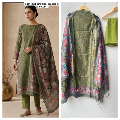 Mul chanderi maheshwari printed unstitched ladies suit Rc19025 (b)