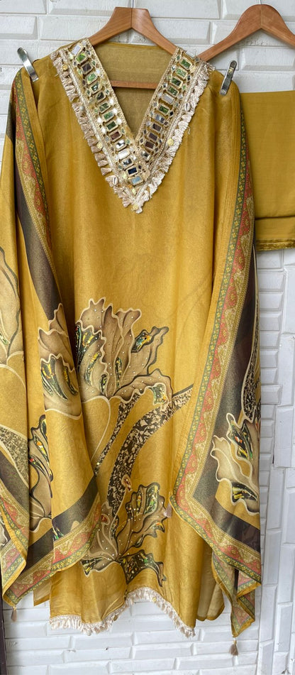 Shimmer silk unstitched ladies suit Rc17766