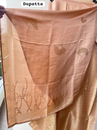 Self Giraffe Silk Weaving Unstitched Designer Suit Set