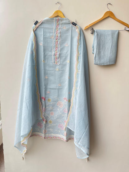 Pure Self Mul Chanderi Ladies Unstitched Suit RC-18873 – view 7