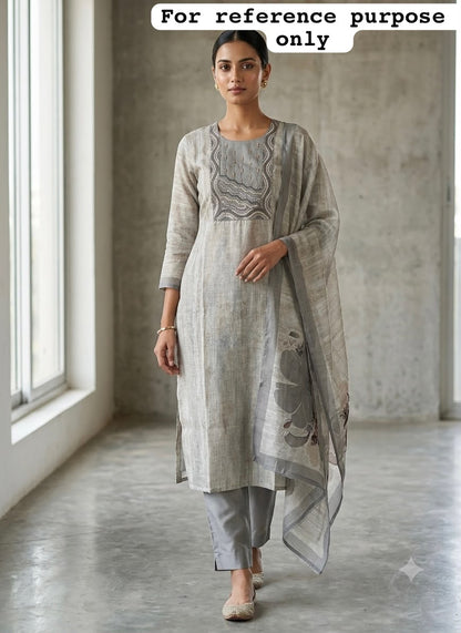Pure self mul chanderi ladies unstitched suit Rc19169
