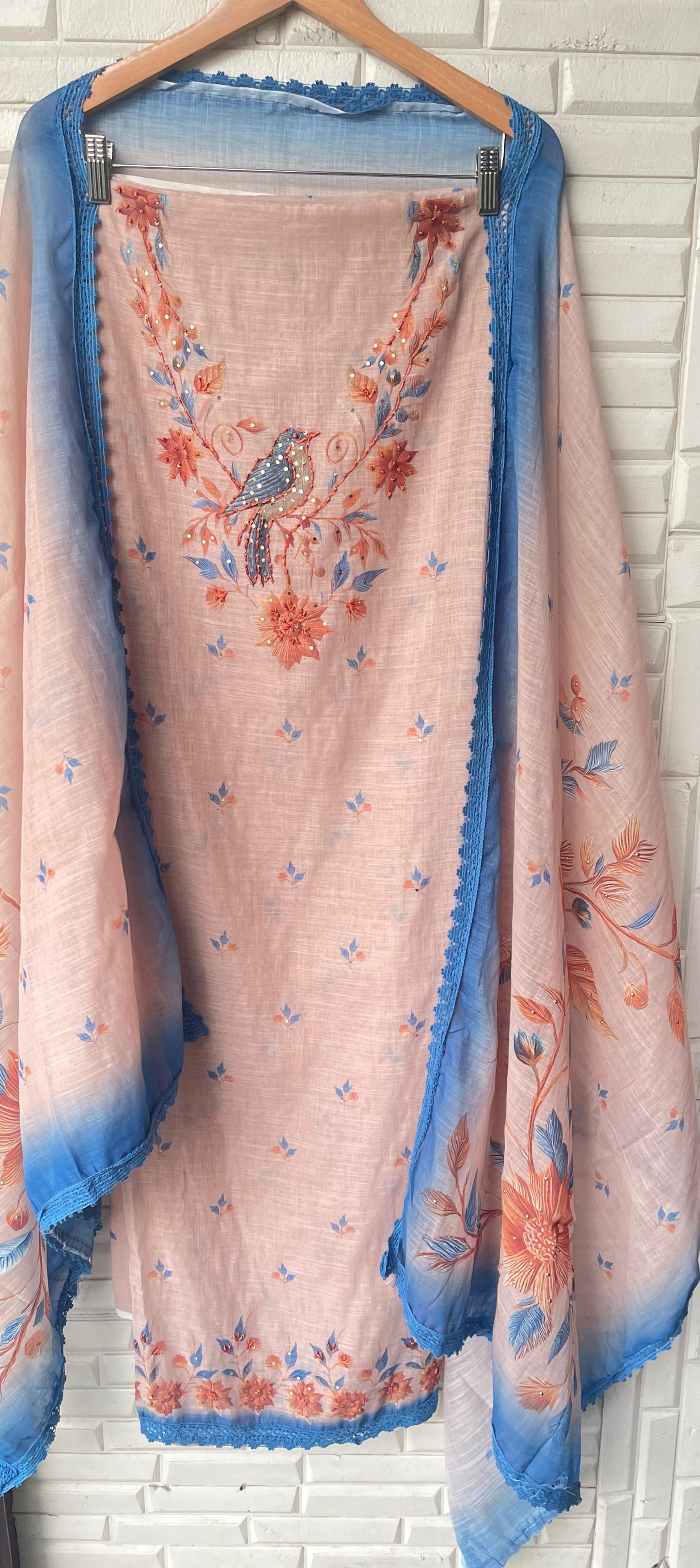 Cotton linen unstitched ladies suit Rc17579 (c)