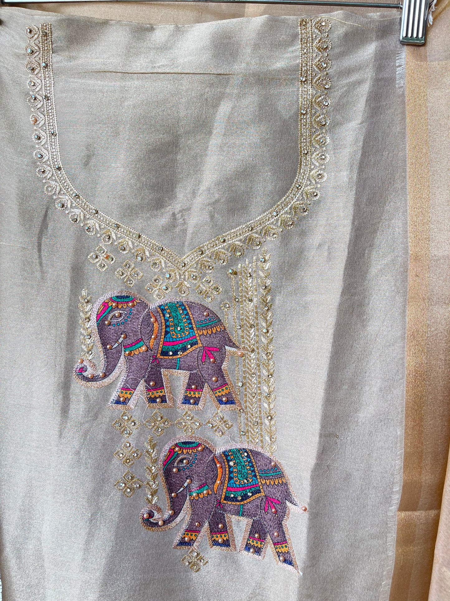 Shimmer soft organza ladies unstitched suit Rc19292