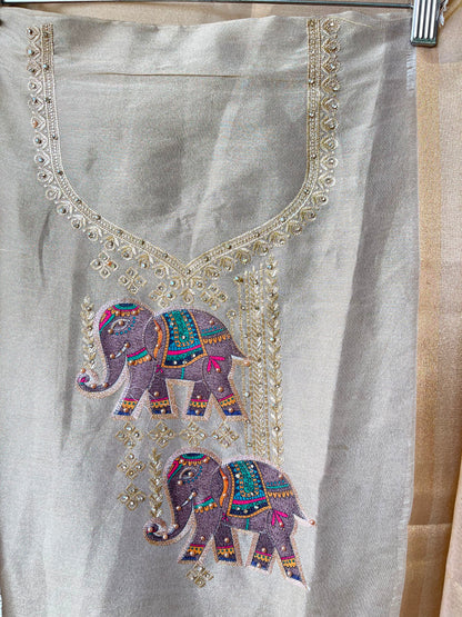 Shimmer soft organza ladies unstitched suit Rc19292