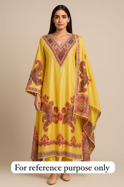 Shimmer silk unstitched ladies suit Rc17779