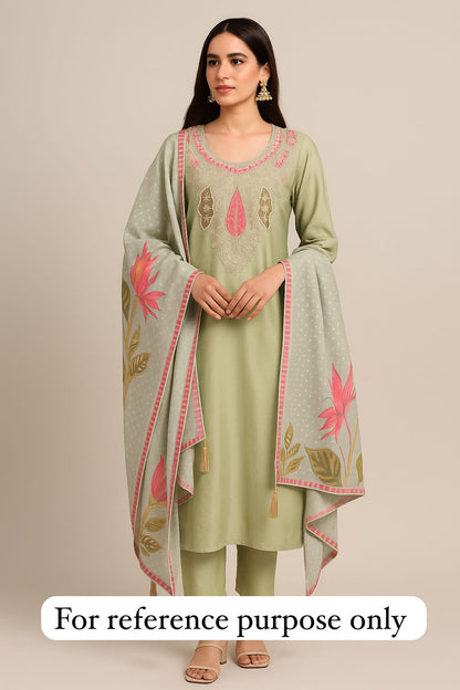 Shimmer silk unstitched ladies suit Rc17794