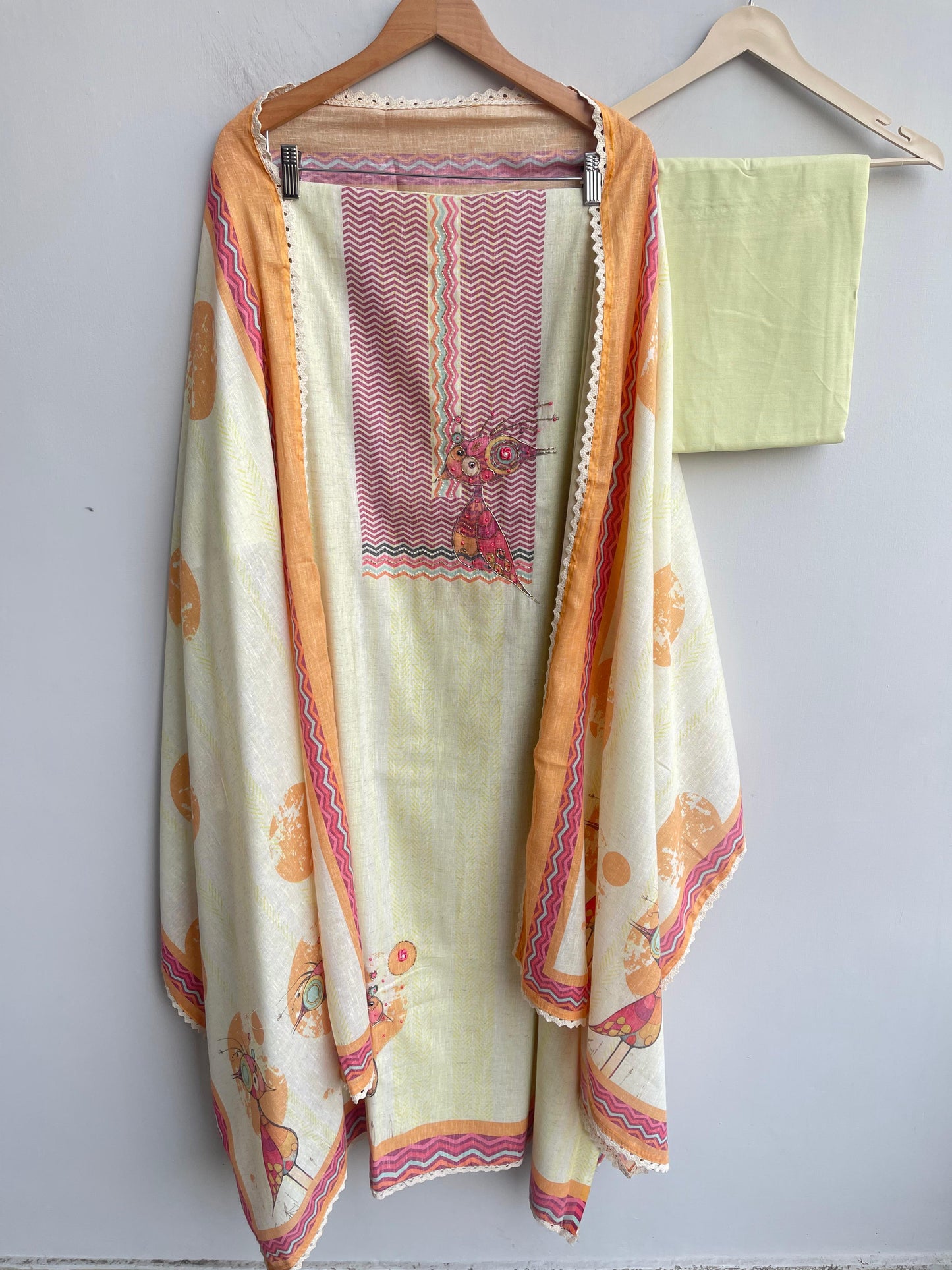 Linen printed unstitched ladies suit Rc18469