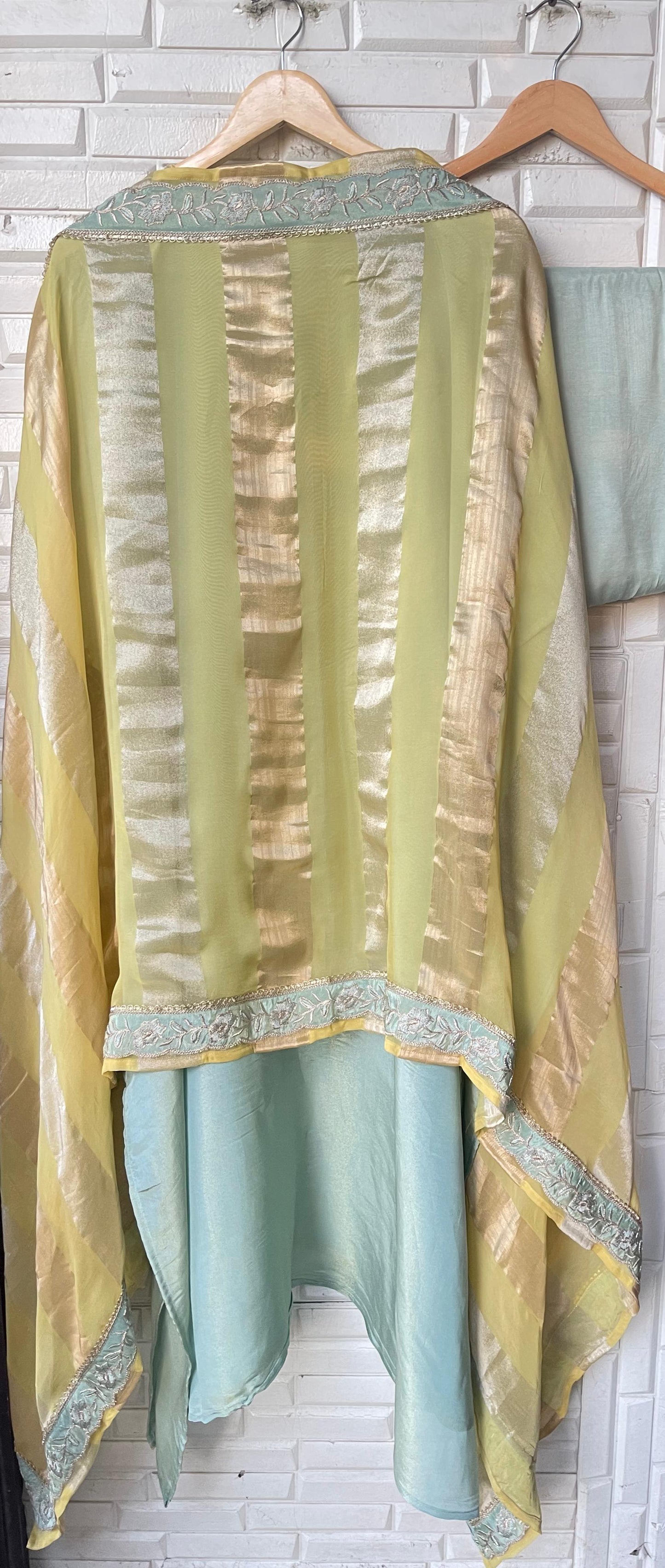 Shimmer silk unstitched ladies suit Rc17828