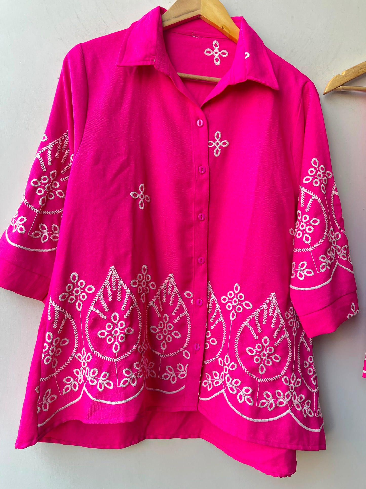Soft linen cotton stitched ladies coord set Rc19114