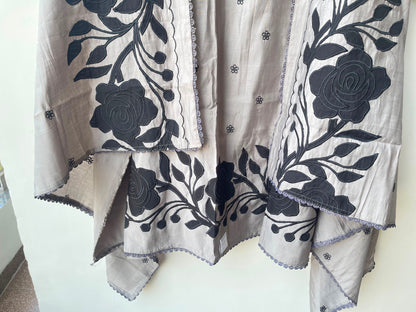 Mul chanderi printed ladies unstitched suit Rc19322 (a)