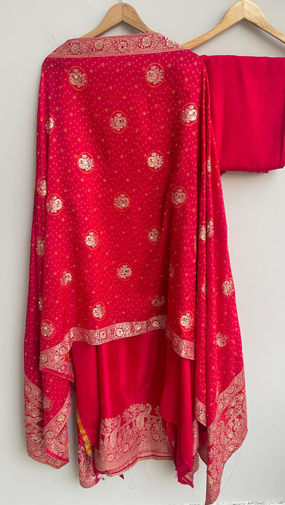 Banarasi silk unstitched ladies suit Rc17840 (a)