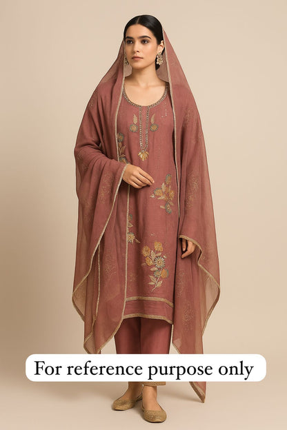 Self crushed shimmer chinon unstitched ladies suit Rc17788 (c)