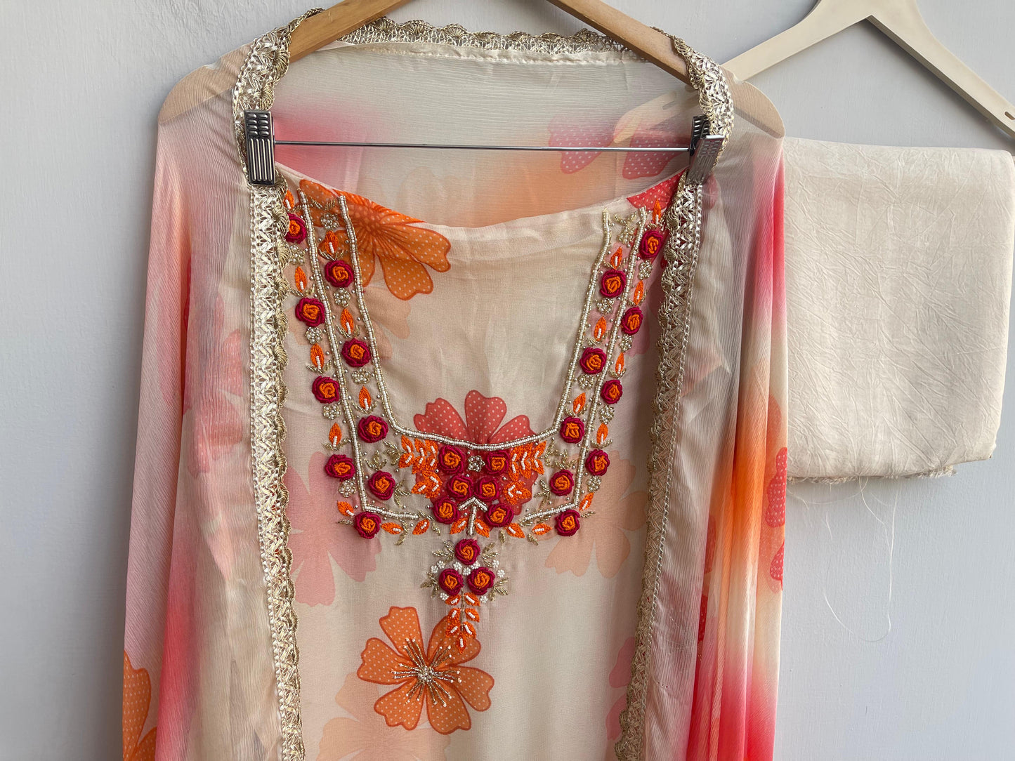 Burberry jute linen ladies unstitched suit Rc18463