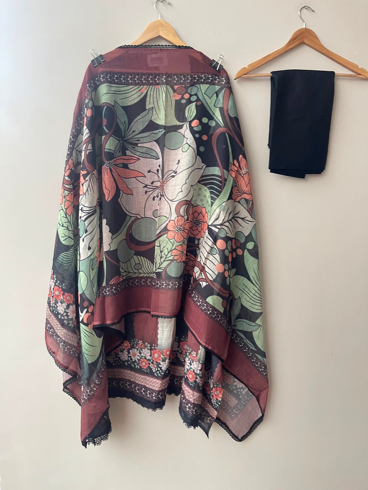 Self linen printed unstitched ladies suit Rc19222 (a)