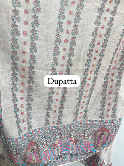 Linen printed unstitched ladies suit Rc18507