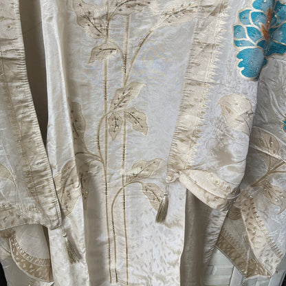 Elegant Shimmer Silk Embroidered Unstitched Designer Suit Set