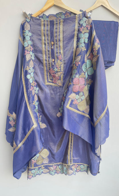 Shimmer silk unstitched ladies suit Rc17916