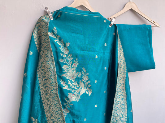 Banarasi woven dola silk unstitched ladies suit Rc18855 (b)