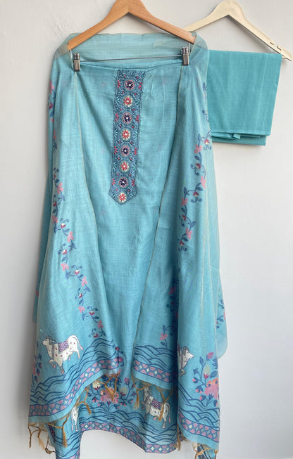Mul Chanderi Unstitched Ladies Suit RC-18315 (c) – view 5