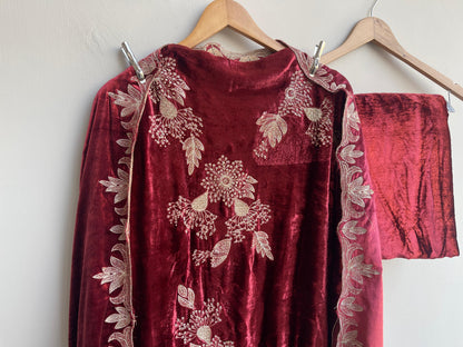 Micra velvet unstitched ladies suit Rc18888 (b)