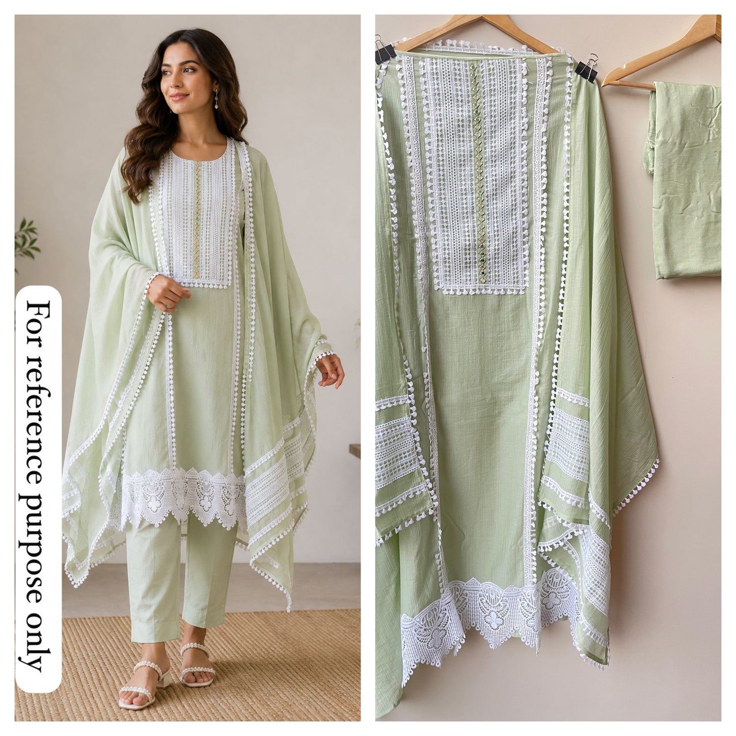 Wrinkled Self Mul Cotton Ladies Unstitched Suit RC-18860