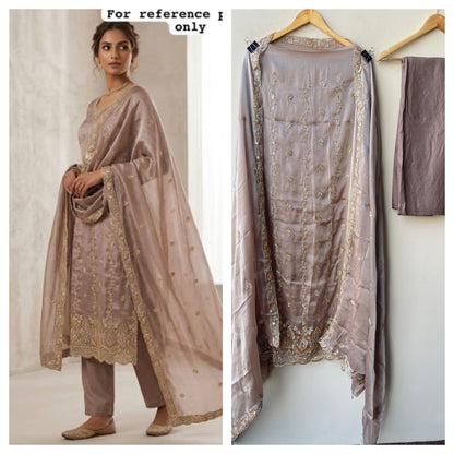 Shimmer glass silk unstitched ladies suit Rc19336 (b)