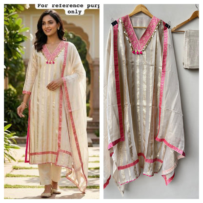 Banarasi shimmer silk ladies unstitched suit Rc19345