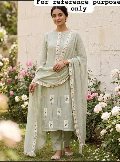 Pure mul cotton unstitched ladies suit Rc19040