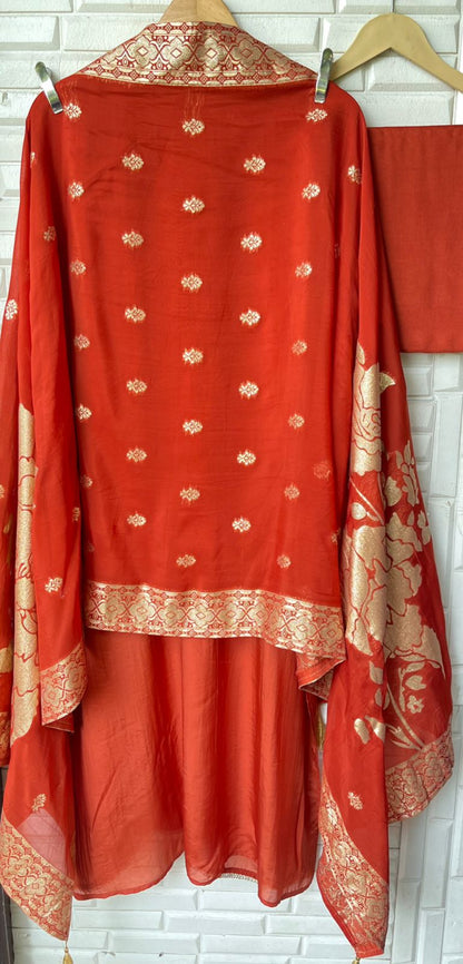 Organza semi stitched ladies suit Rc17646