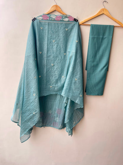 Crushed mul cotton ladies unstitched suit Rc19198