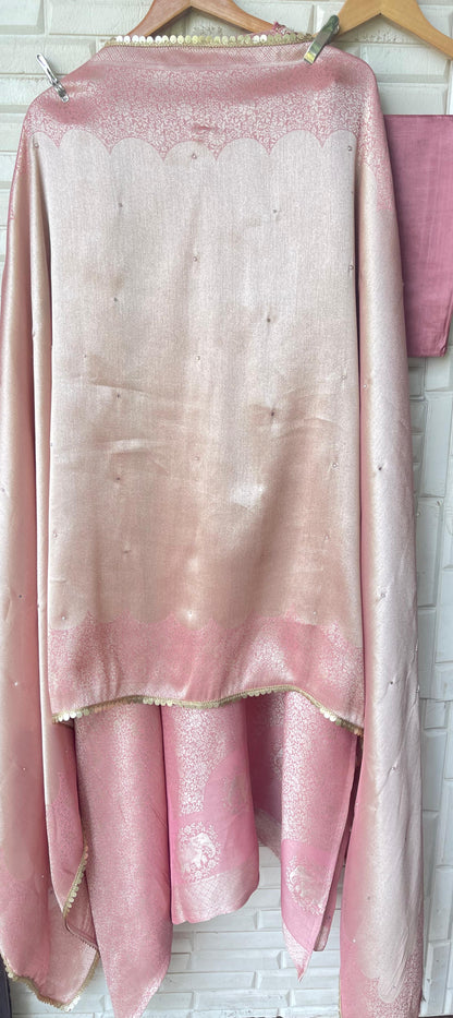 Finest banarasi silk unstitched ladies suit Rc17698