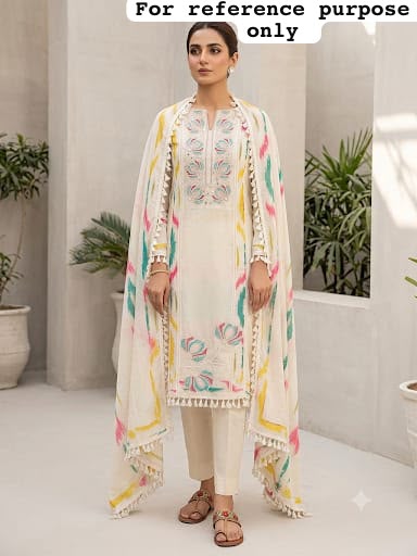 Mul chanderi printed ladies unstitched suit Rc19237 (b)