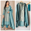 Shimmer Giraffe Silk woven unstitched suit set