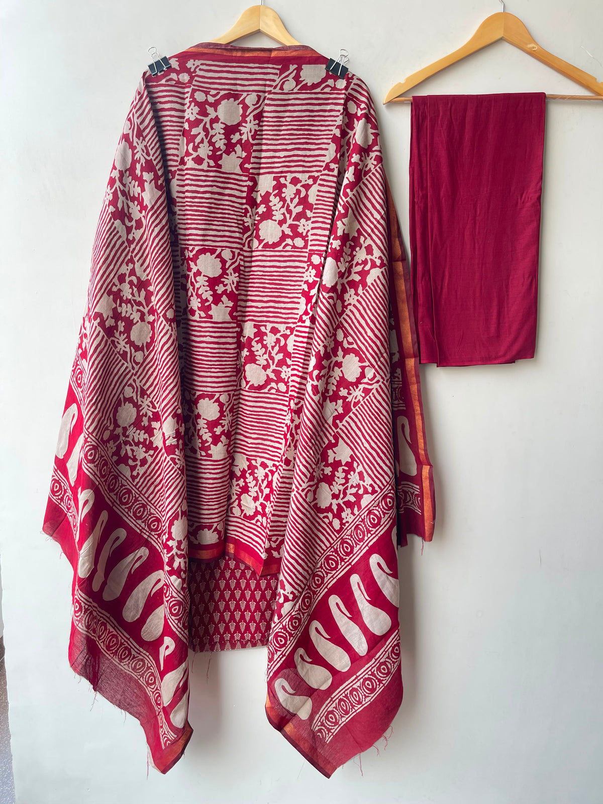 Maheshwari cotton chanderi unstitched printed ladies suit Rc19284 (b)